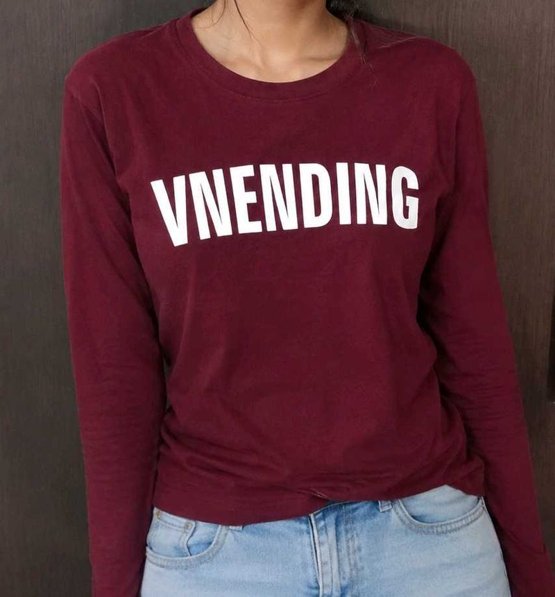 Maroon Long Sleeve T-shirt