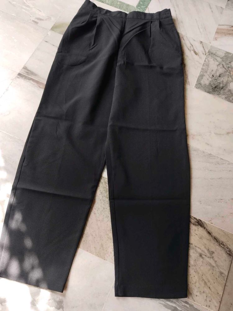 Classic Black Wide Leg Trousers