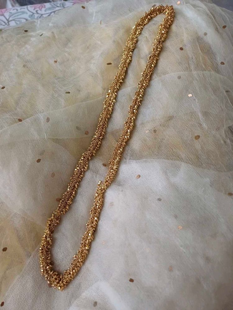 combo of 2 Gold Tone Necklace long and short