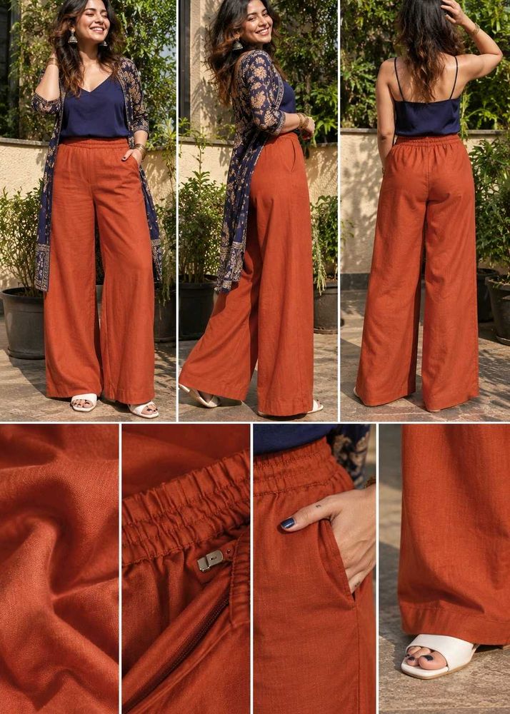 linen Terracotta Pants