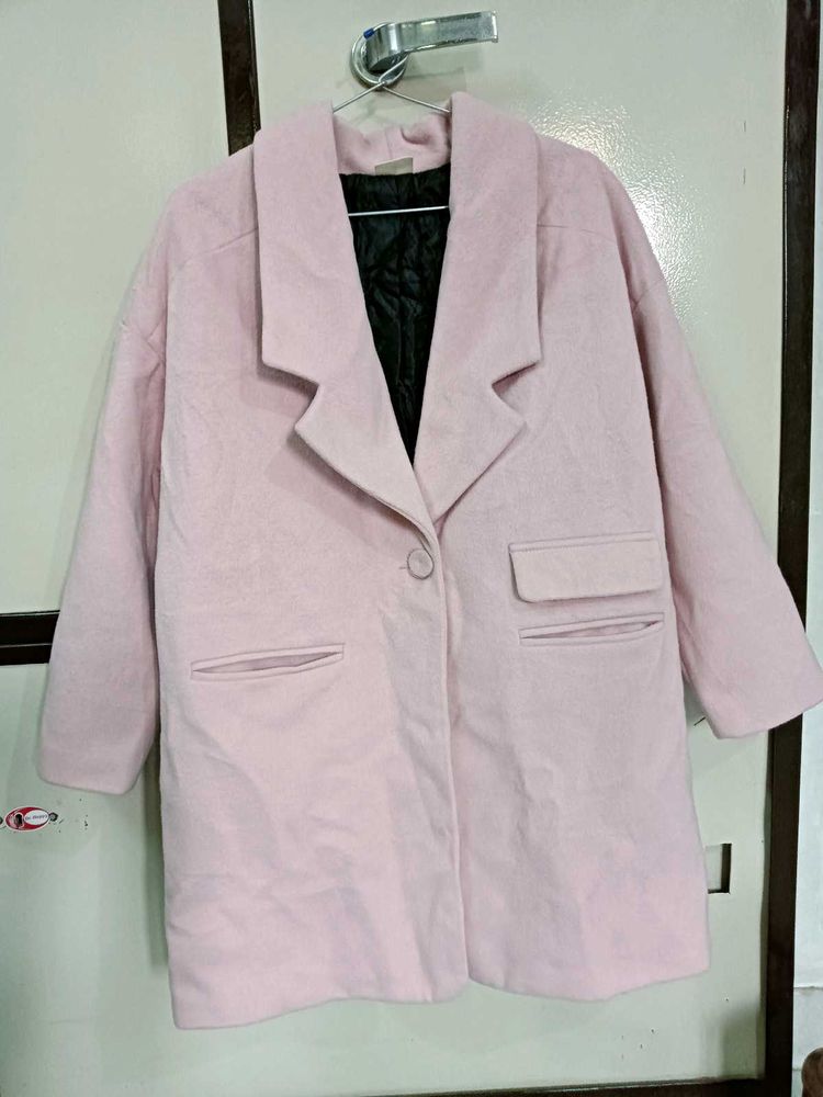 Pastel Pink Oversized Coat