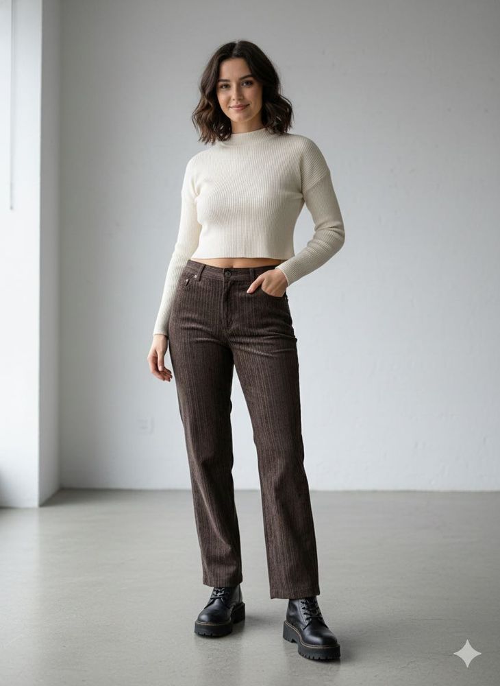 Corduroy Straight Leg Pants
