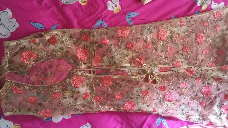 Embroidered Sheer Floral Blouse