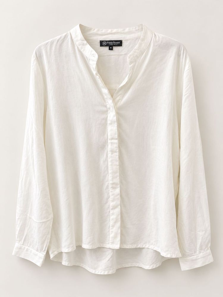 Classic White Button-Up Shirt