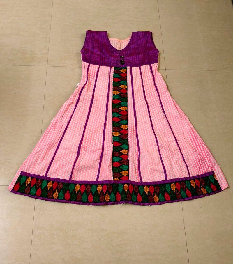 Beautiful Pink Ethnic Gown 📍Free Delivery