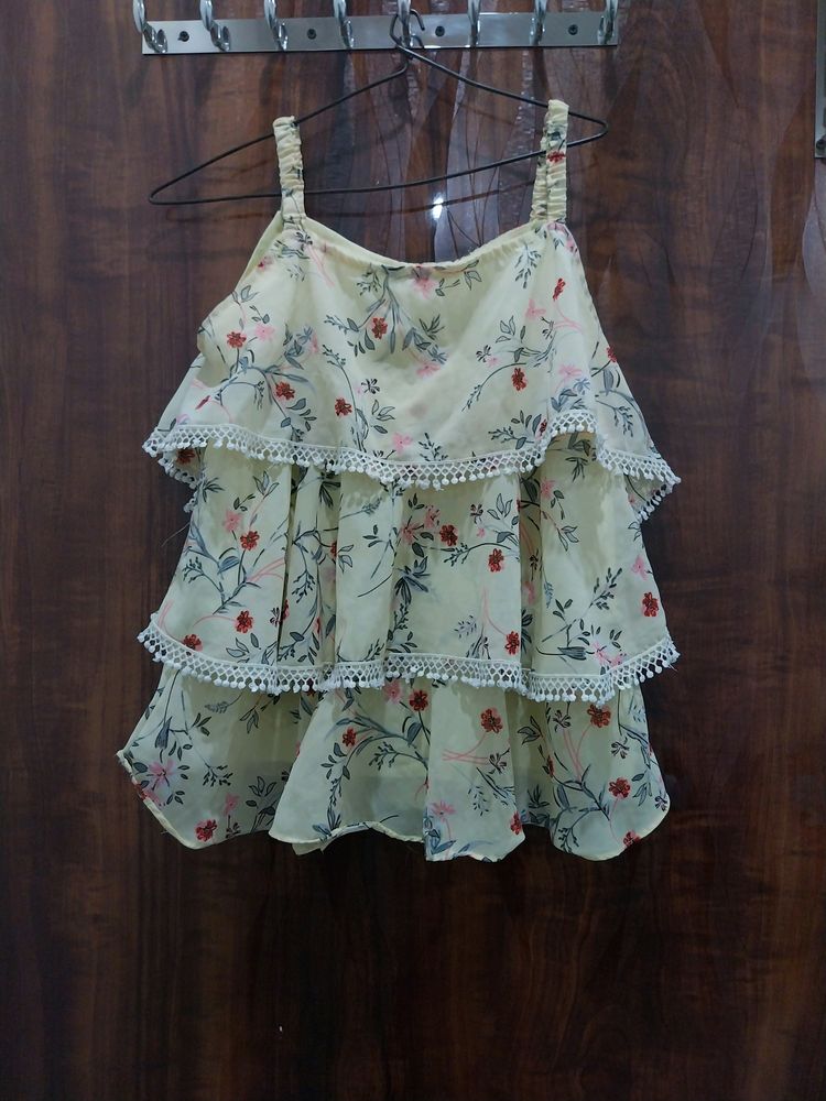 Floral Ruffle Layered Cami