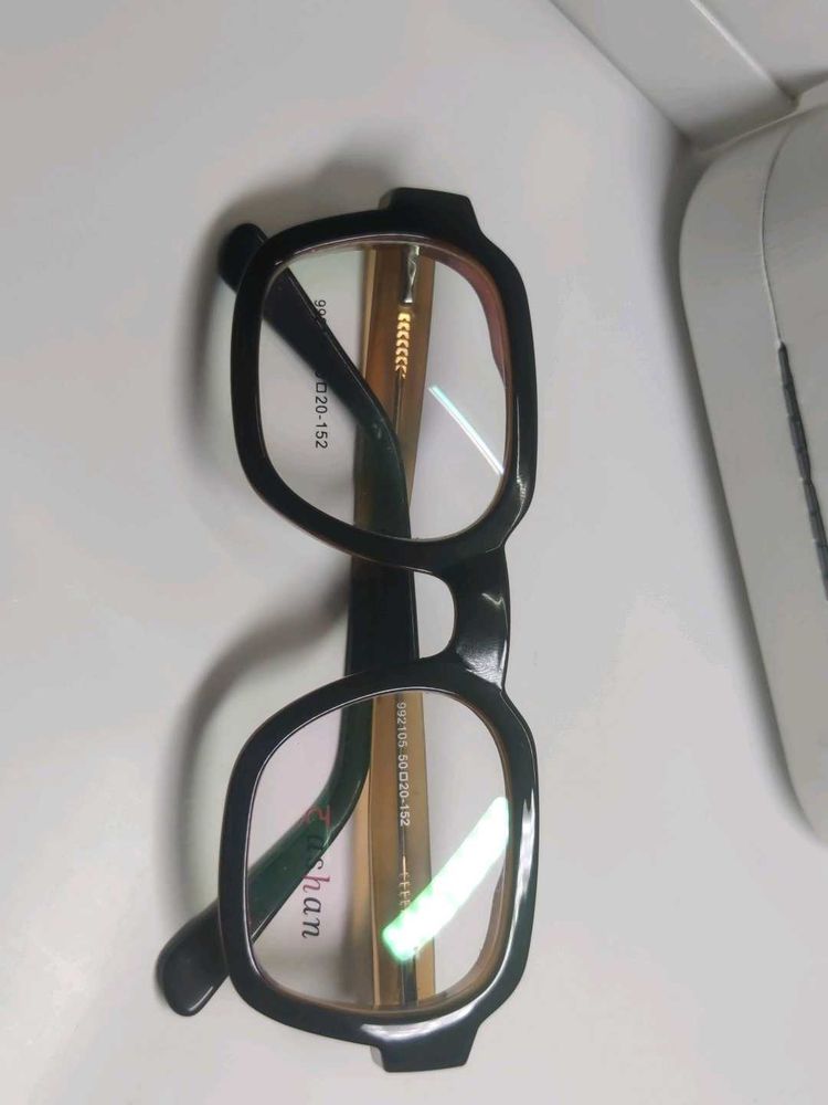 Stylish Black Thick Frame Eyeglasses