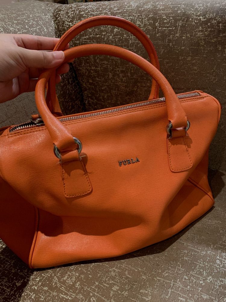 Vintage Orange Furla Handbag