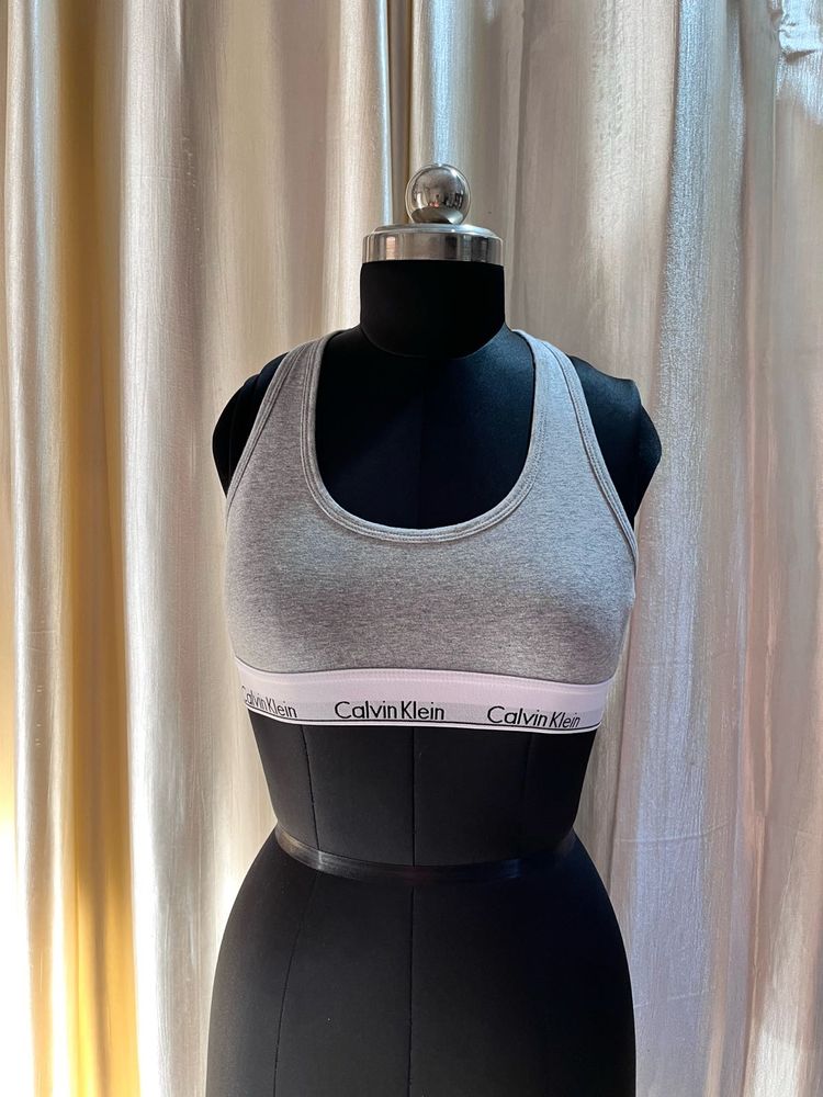 CALVIN KLEIN Grey Sports Bra