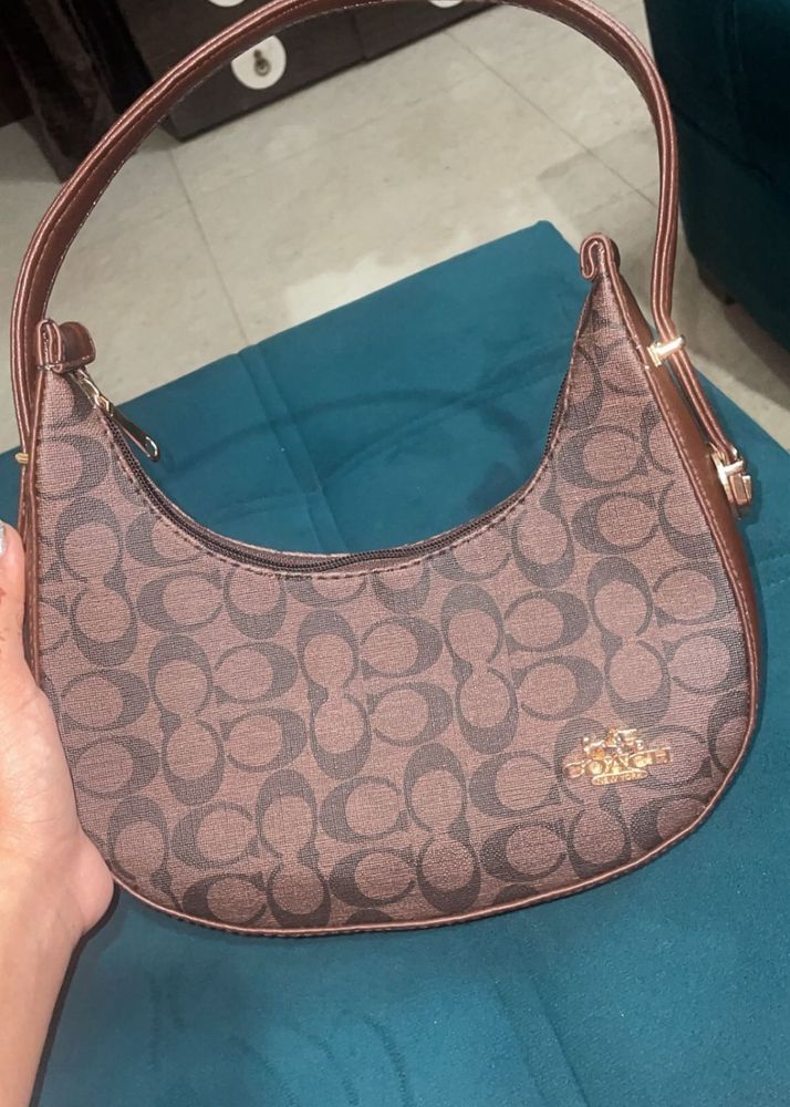 Coach Signature Pattern Hobo Bag