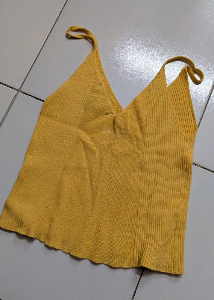 Mustard Ribbed Tank Top