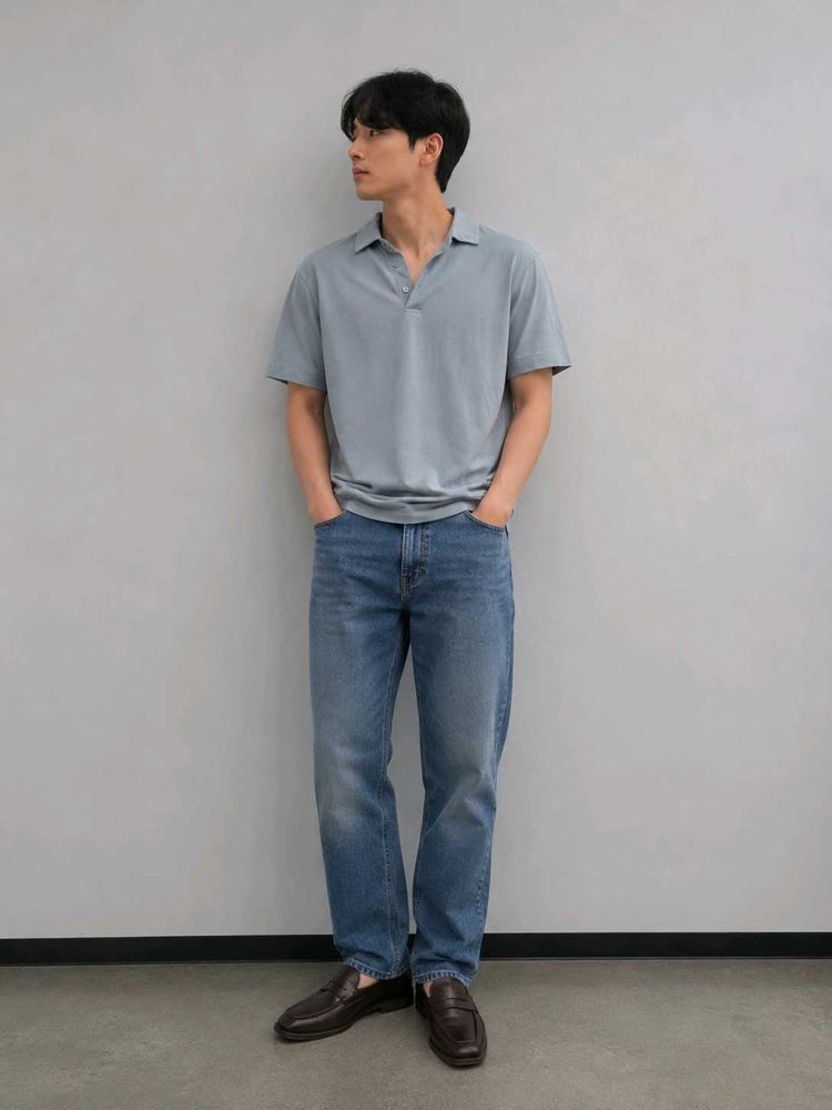 Men's Light Blue Polo Shirt