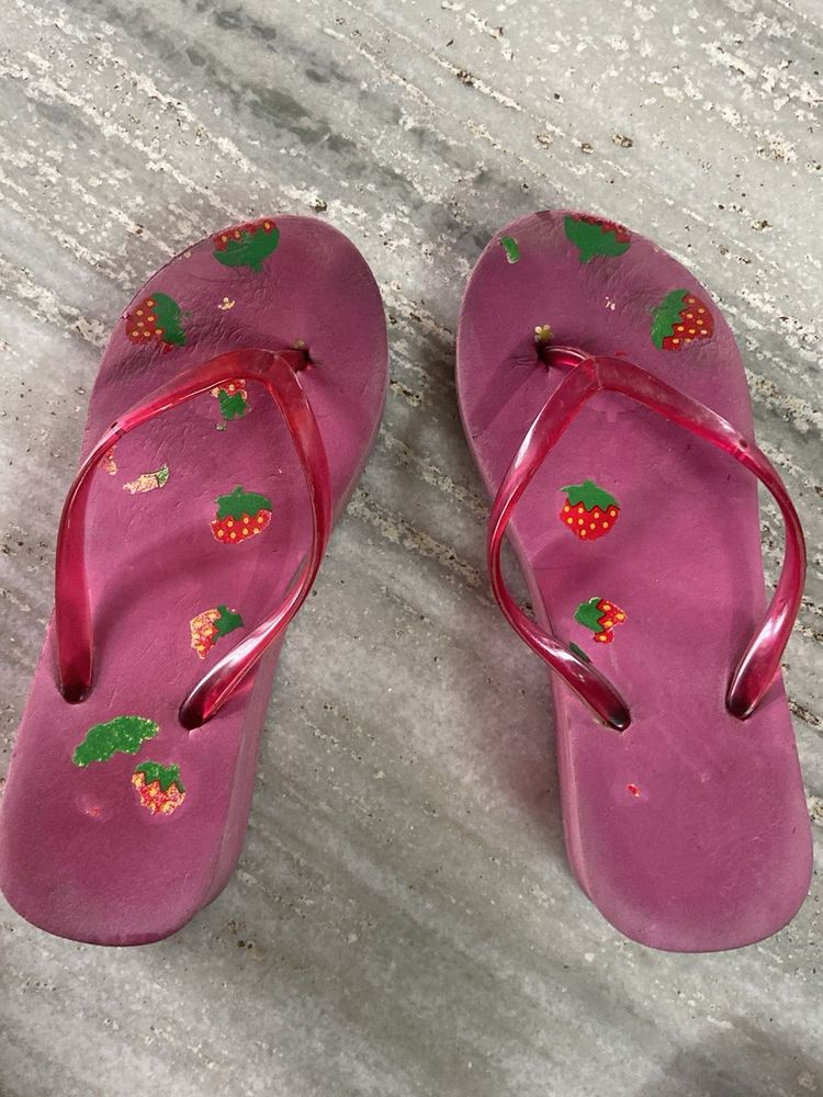 Cute pink flip flops