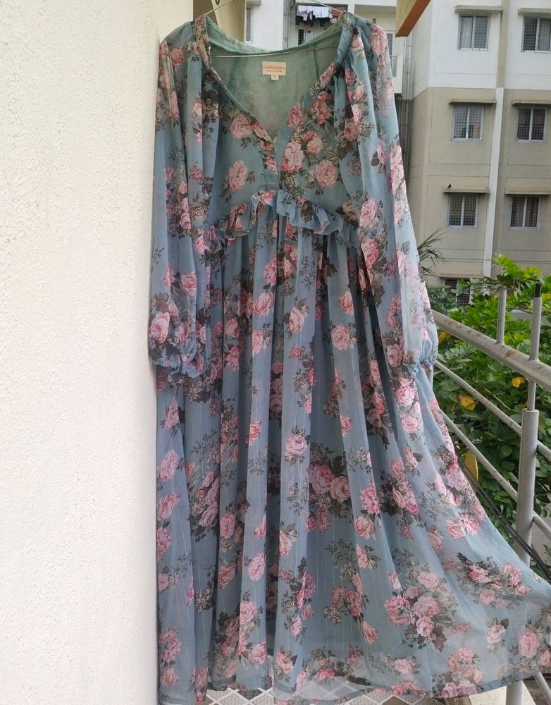 Ruby Sky floral Geogrette Dress