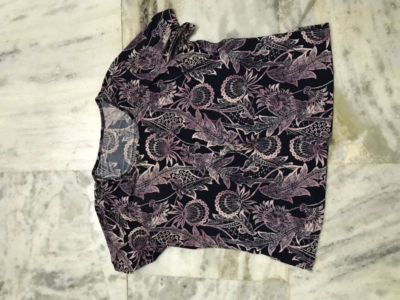 Floral Print Short Sleeve Top