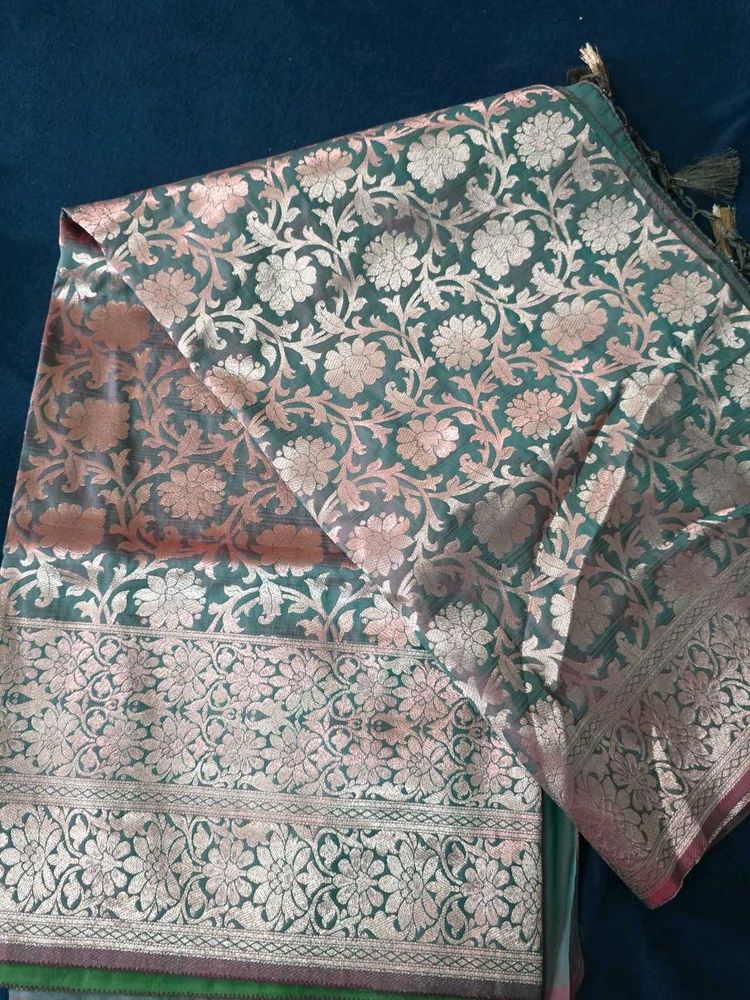 Elegant Floral Banarasi Silk Saree