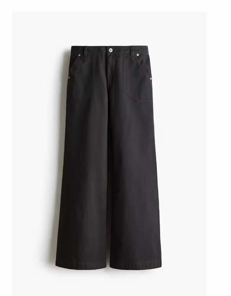 Classic Black Wide-Leg Trousers
