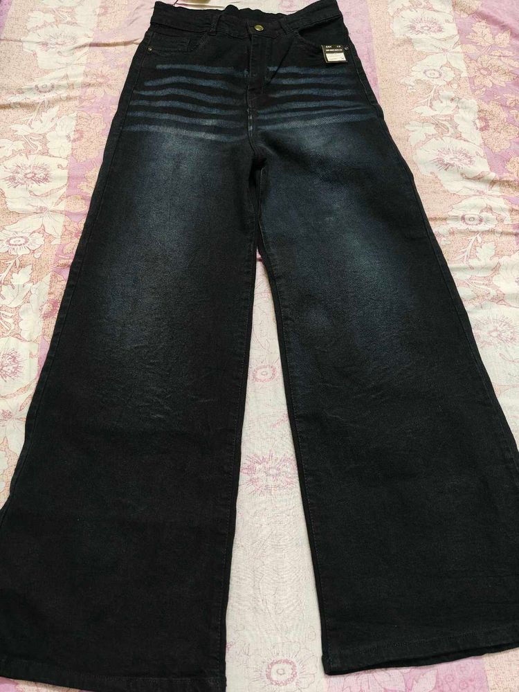 High-Waisted Wide Leg Jeans