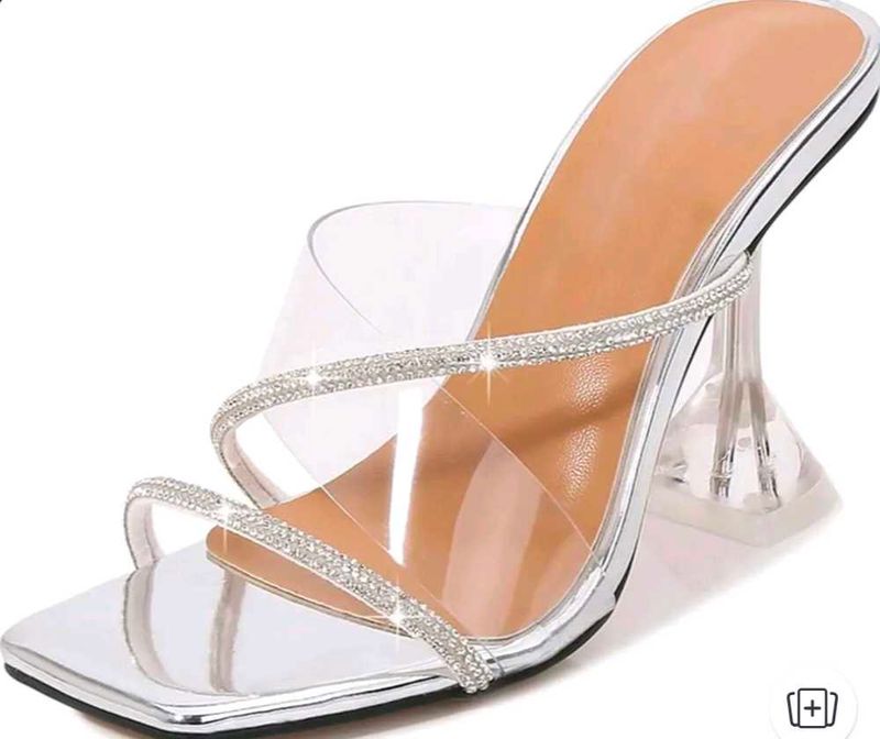 Sparkling Clear Strap Heels