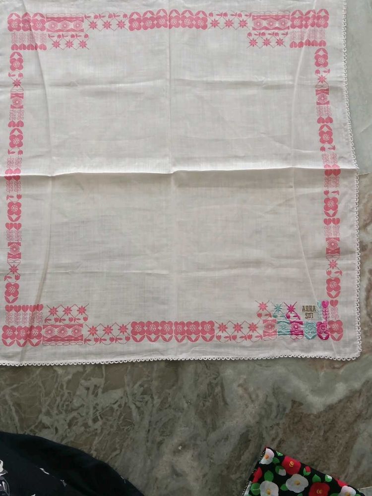 Anna Sui Beautifully Embroidered bandana or hanky