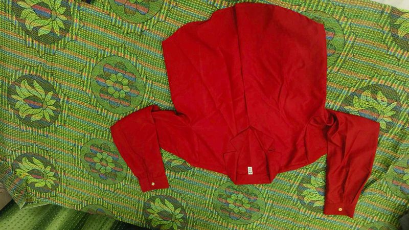 Red Cotton Blouse