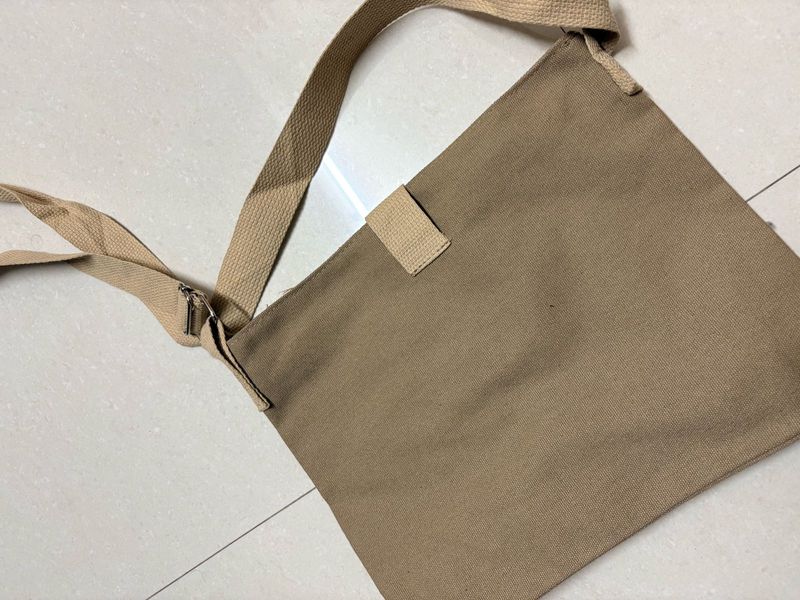 Neutral Canvas Crossbody Bag from Mexico