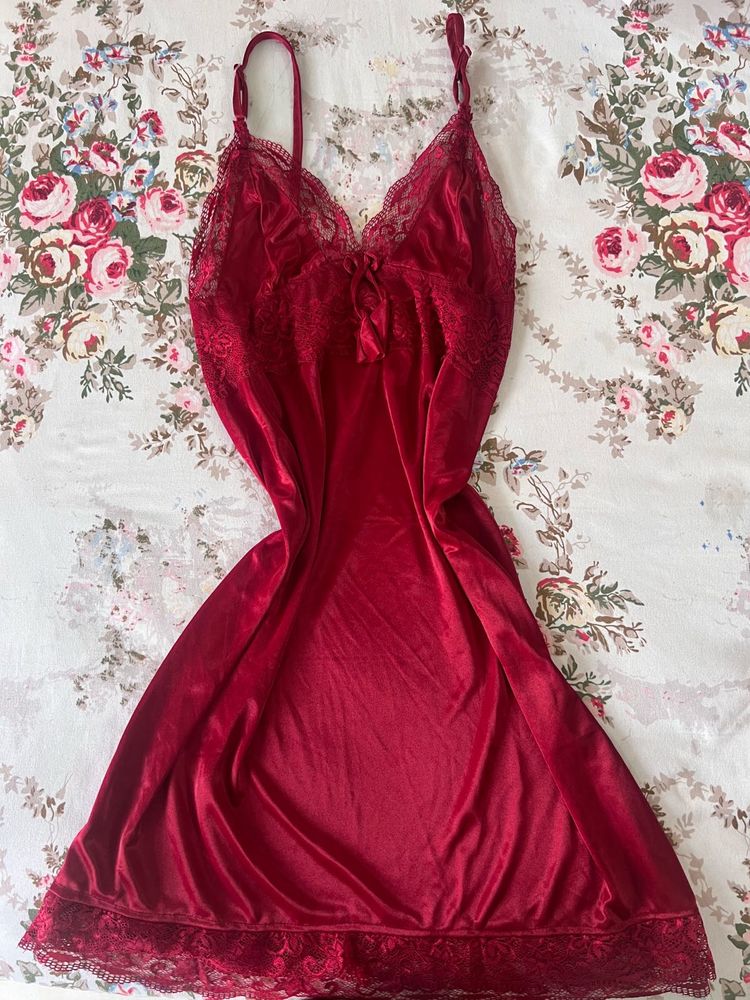 Red Lace Nightgown