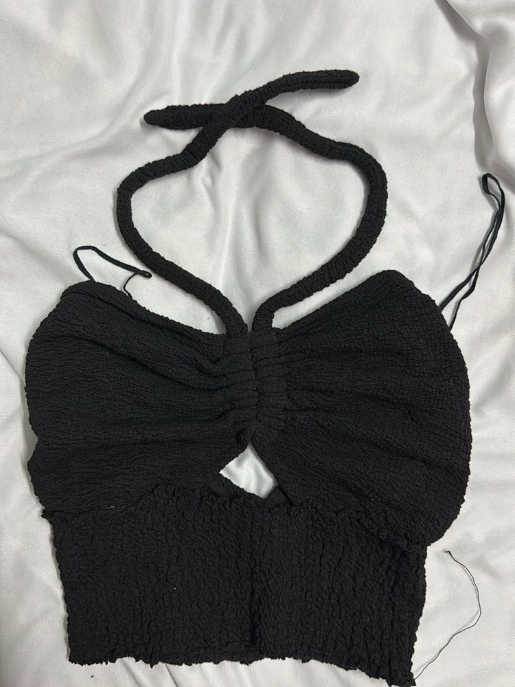 Black Halter Top