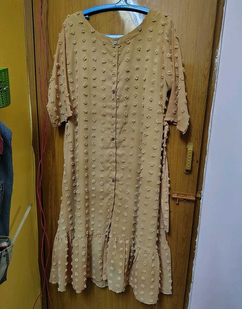 XL Chic Textured Button-Up Kurta