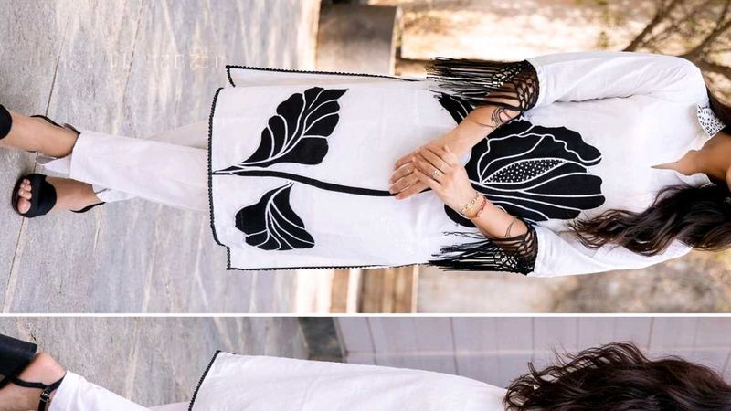 Elegant White Kurti with pant