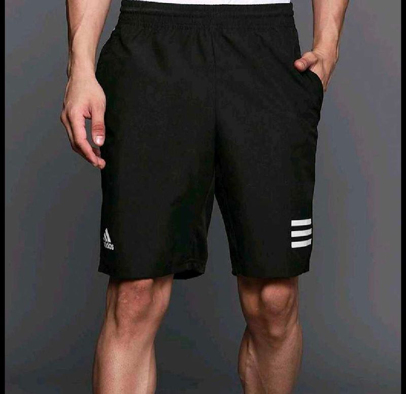Adidas Black Shorts with Stripes