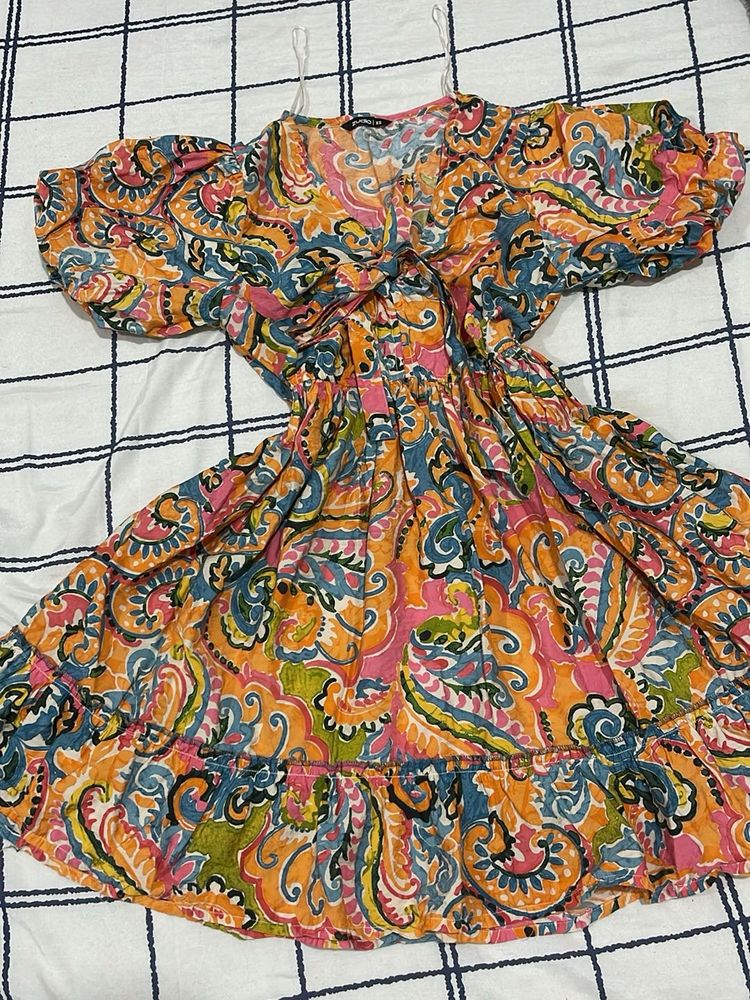 Paisley Print Dress