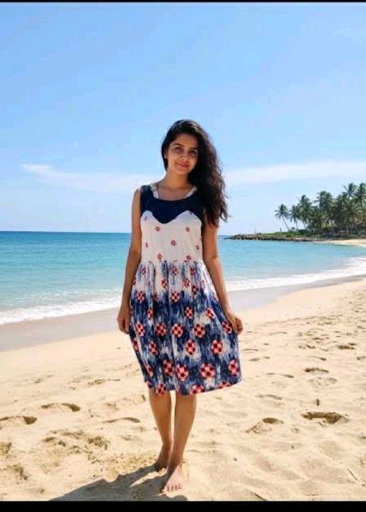 Casual Printed Sleeveless Dress (beach special)