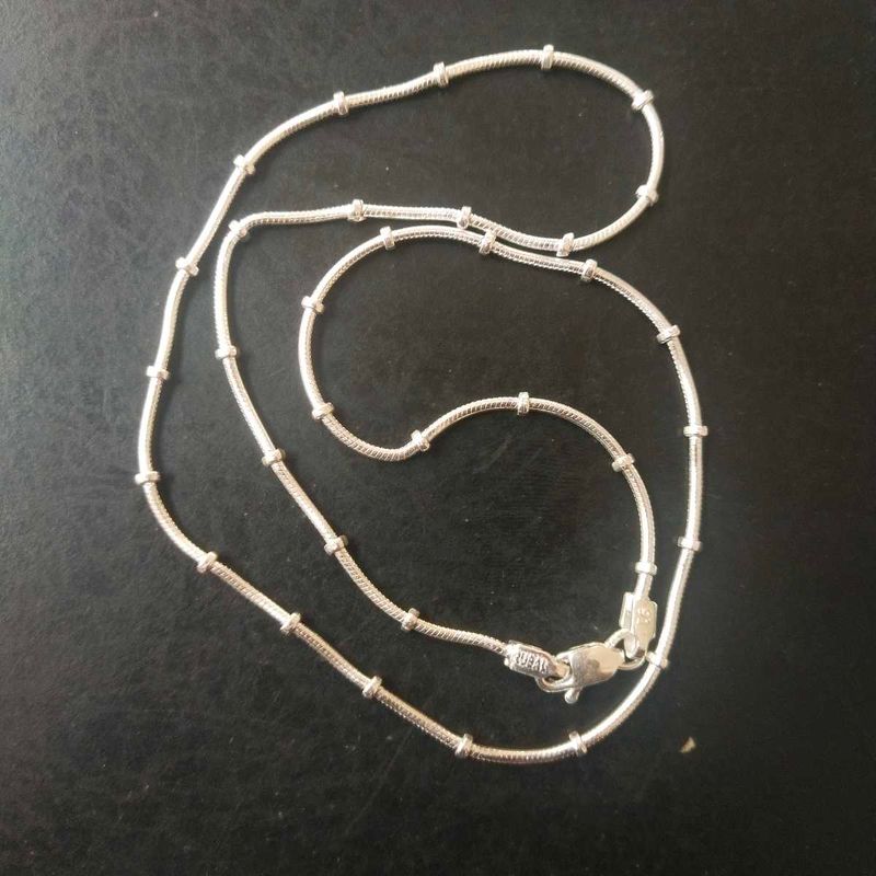 RSG91 Pure Silver dot Snack 🥨 Chain  20".