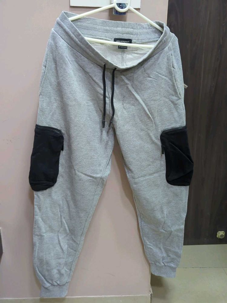 Men's Grey Cargo Joggers