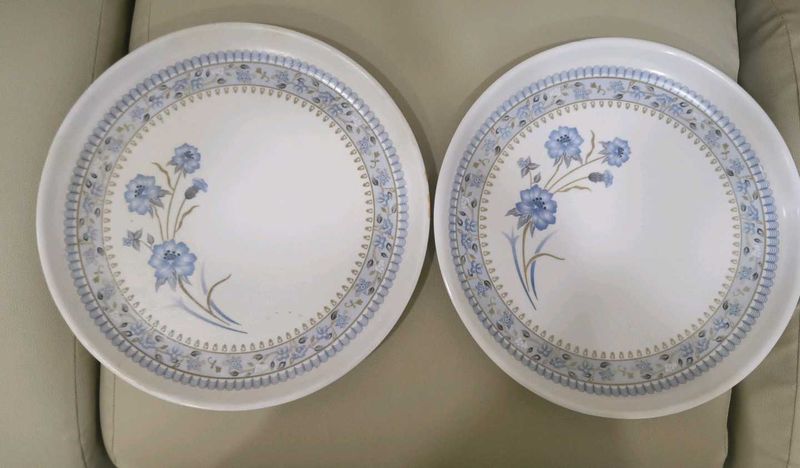 Floral Dinner Plates (Set of 2) In Peaceful White