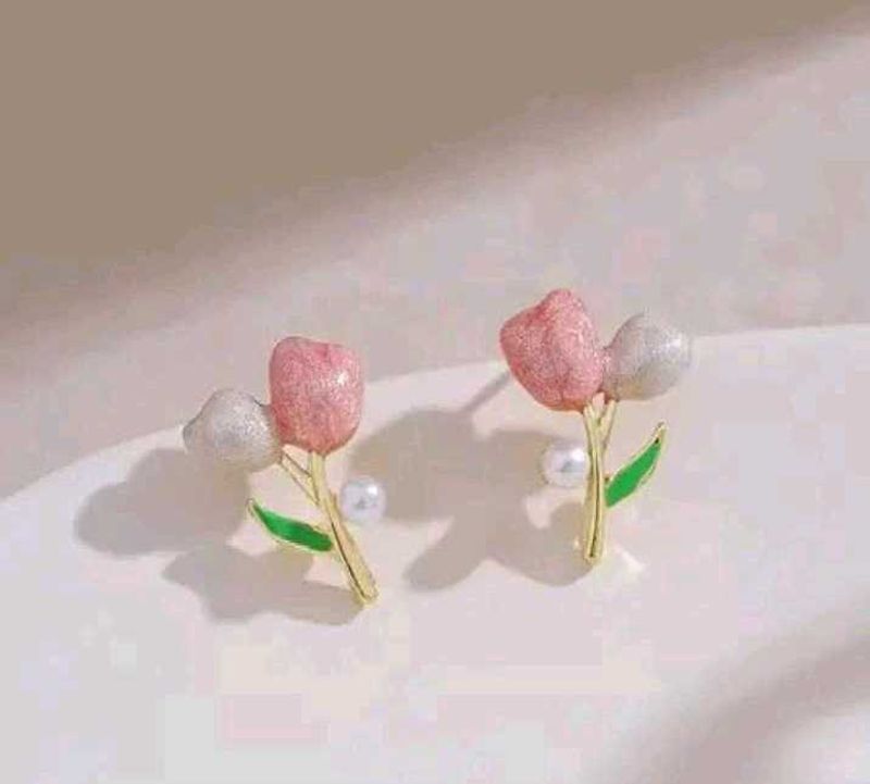 Cute Tulip Flower Earrings