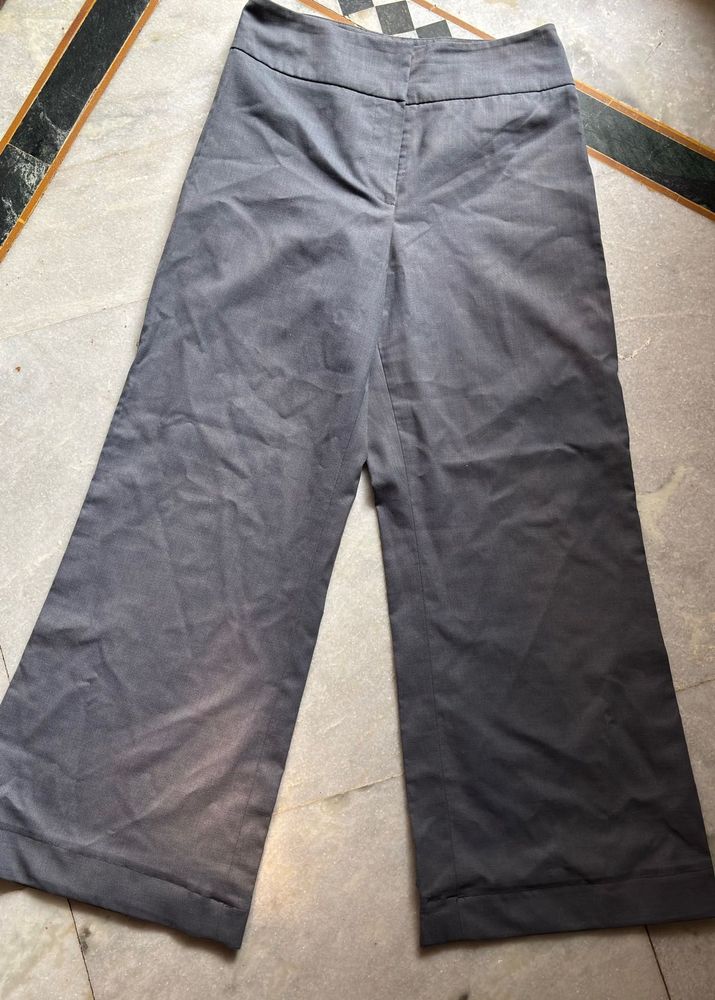 Grey Wide Leg Pants