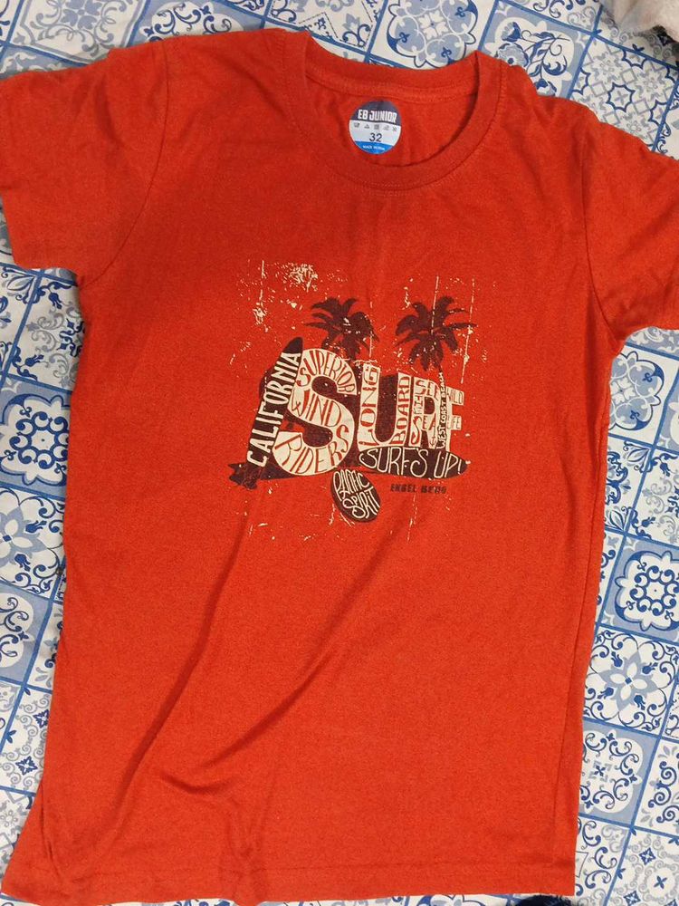 Men's Orange Surf California Graphic Tee
