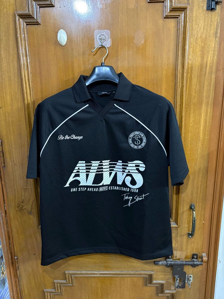 Westside Nuon Men's Black Graphic Polo Jersey