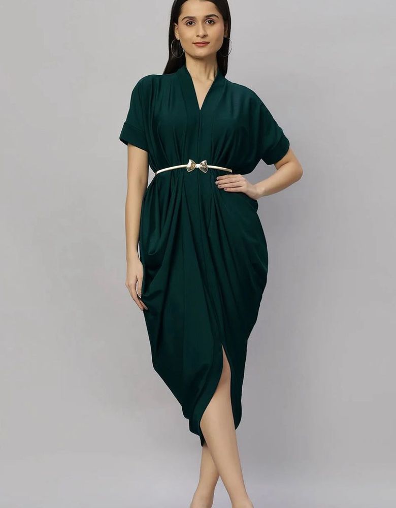 Elegant Green Dhoti Style Dress S to M size ! with