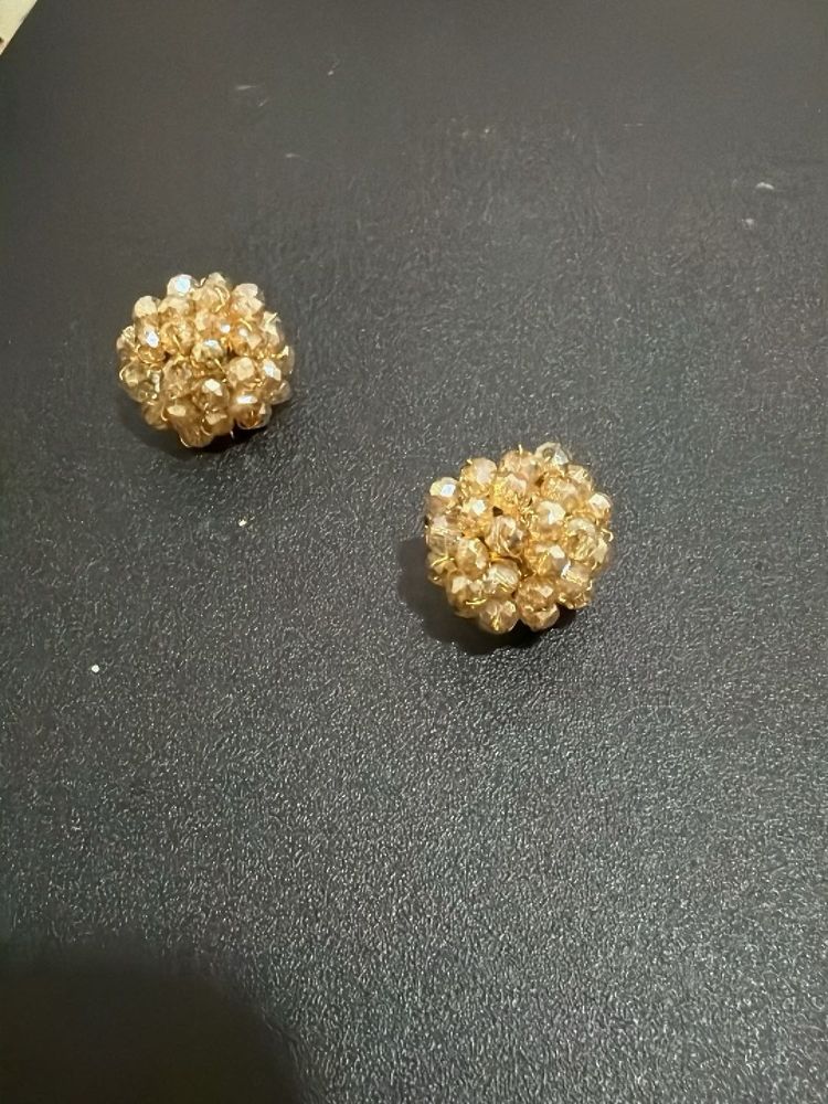 Sparkling Beaded Stud Earrings