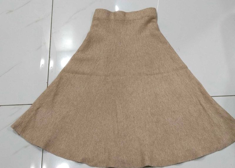 A Line Woolen Skirt