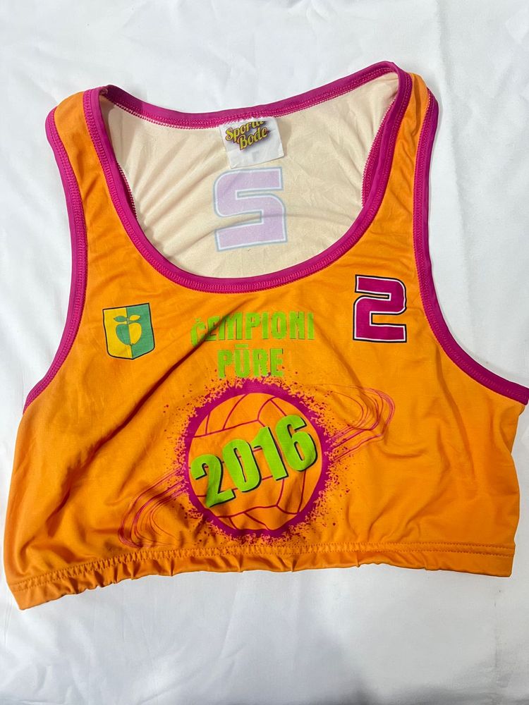 Vibrant Orange Sports Bra Top