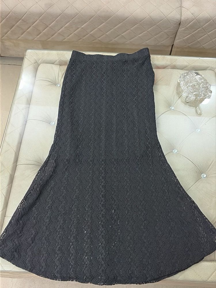 Elegant Black Lace Skirt
