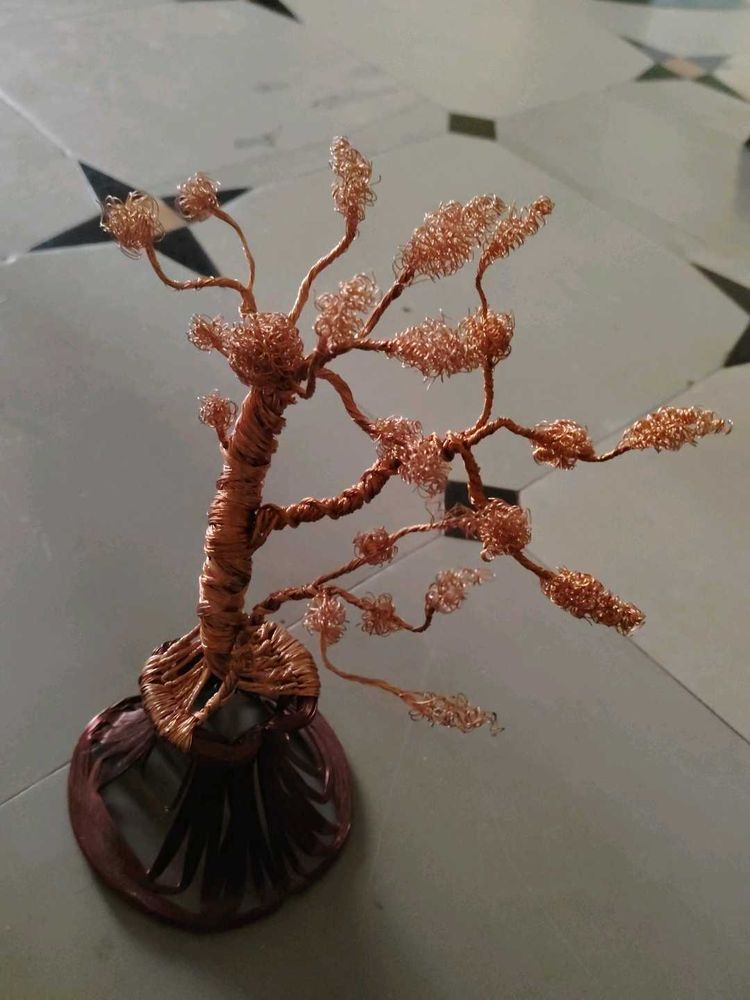 Handmade Copper Wire Tree Sculpture