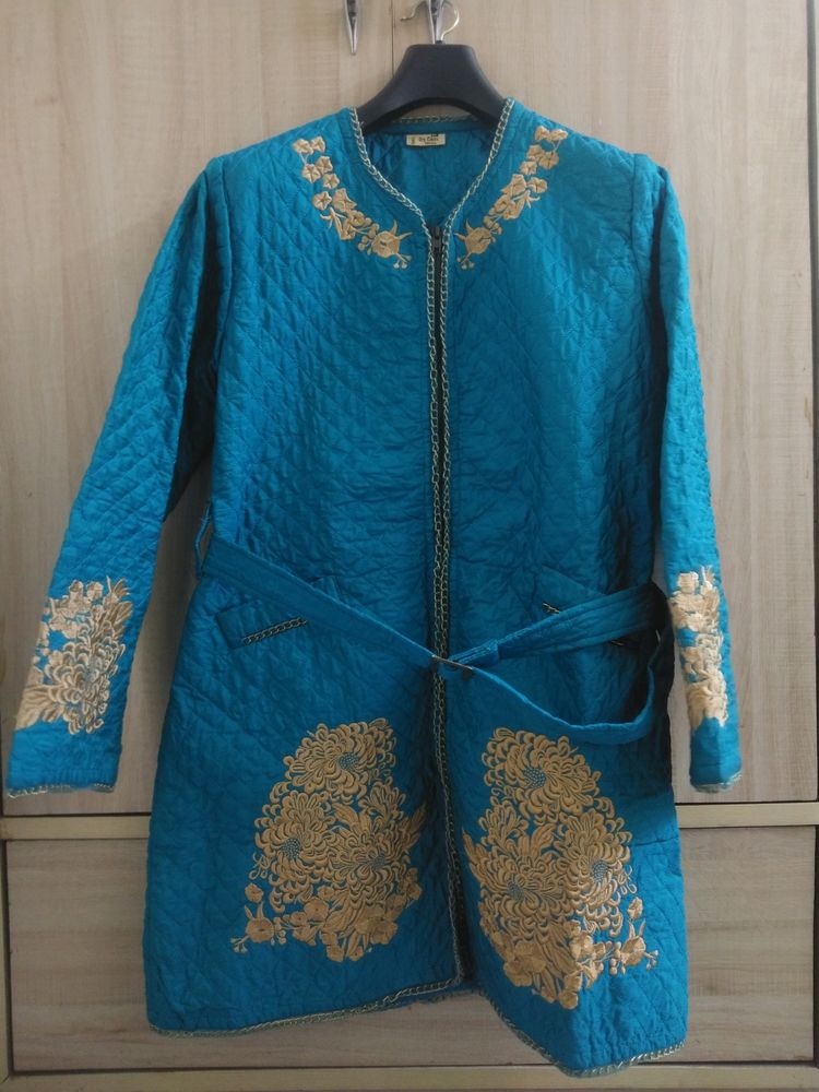 Blue-green Fleece Jacket