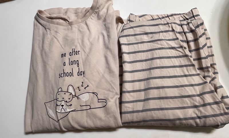 DE-FACTO Cute Pajama Set - Dog Graphic