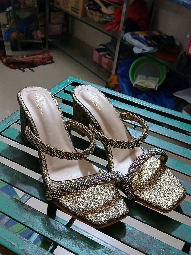 Sparkly Gold Heels