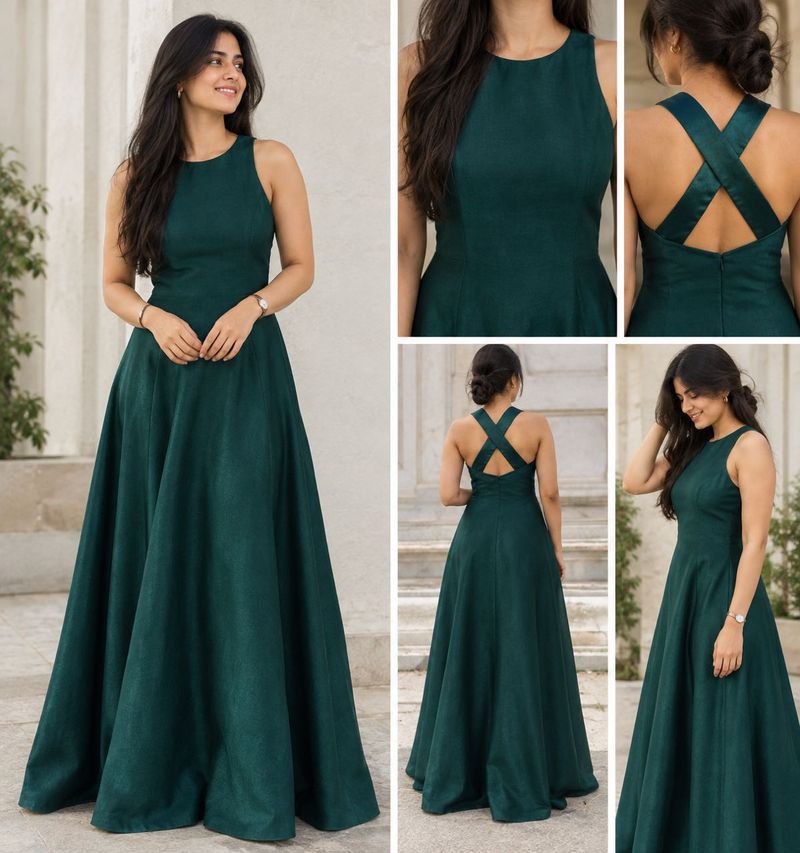 Elegant Emerald Green Maxi Dress